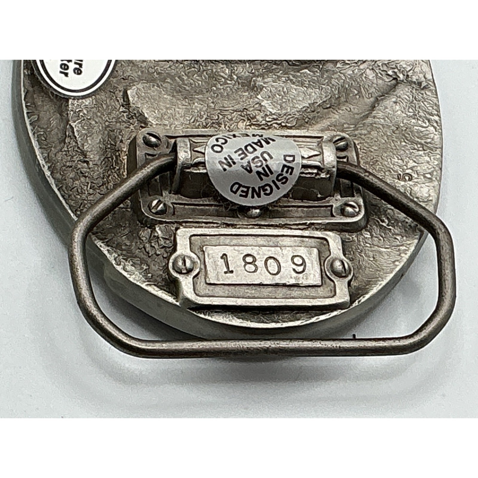 Vintage 1986 The Great American Buckle Co Linesman Pewter Belt Buckle 1809 Mens