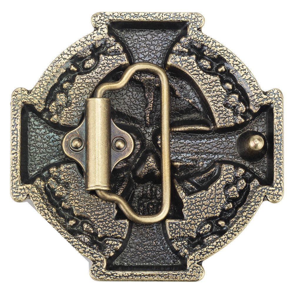 Cross Skull Belt Buckle Western Cowboy Motorcycle Riding Belt Buckle