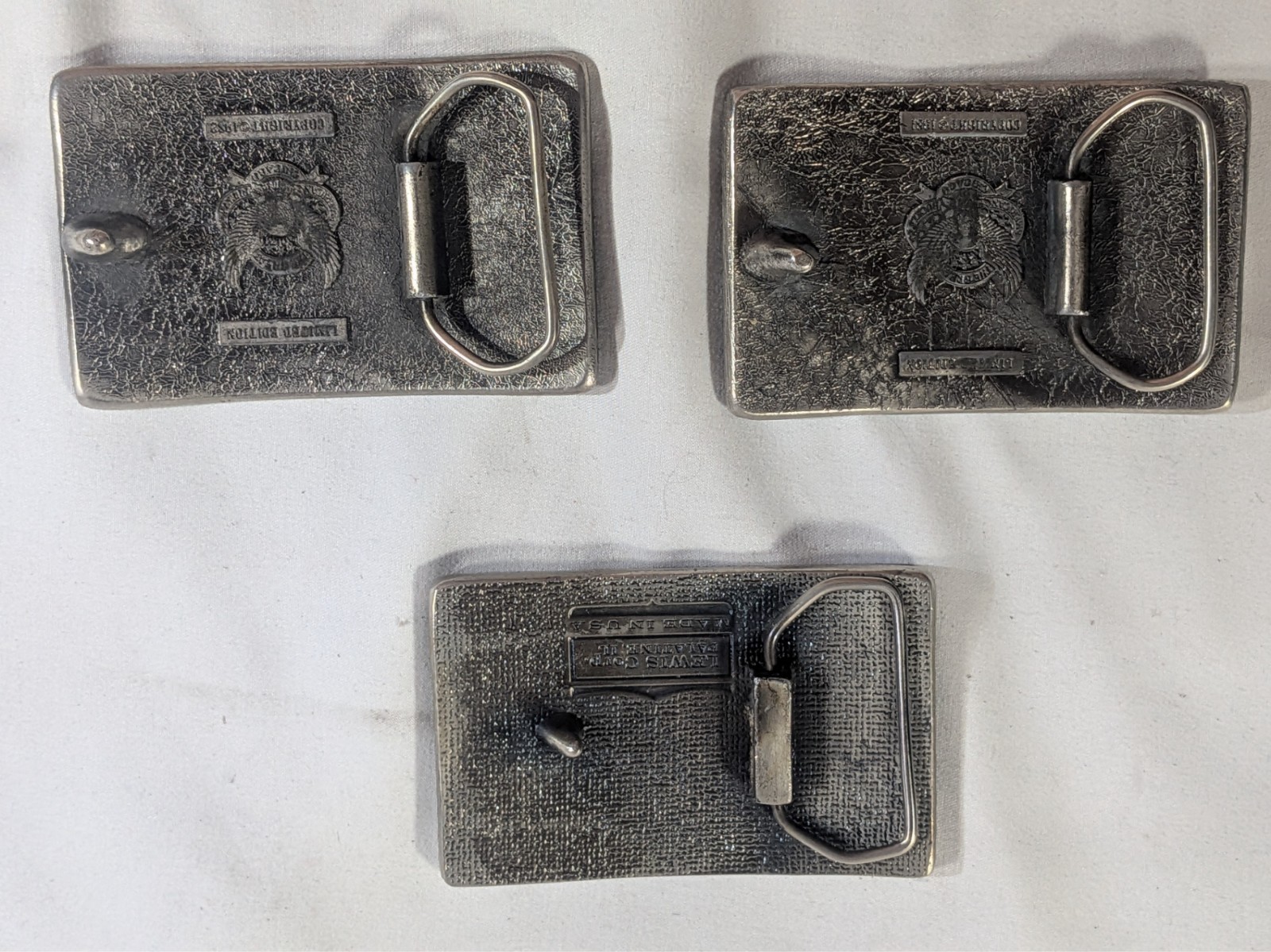 Vintage Bell of Pennsylvania Belt Buckles Lot of 3 | Brass | 1981–82 | USA Made