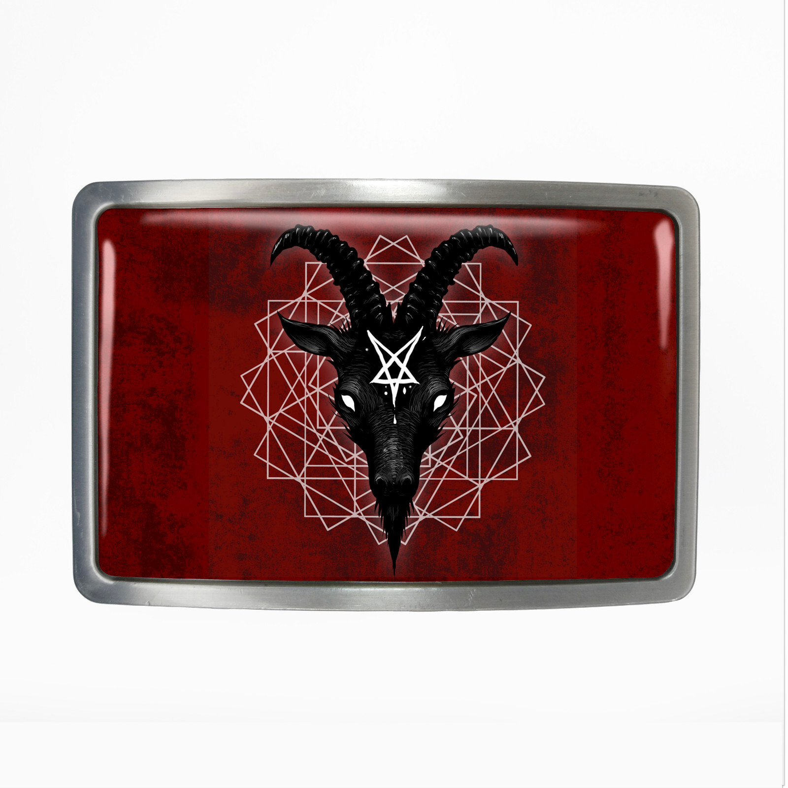 Satanic Baphomet Belt Buckle – Geometric Pentagram Witch Belt Buckle – 8