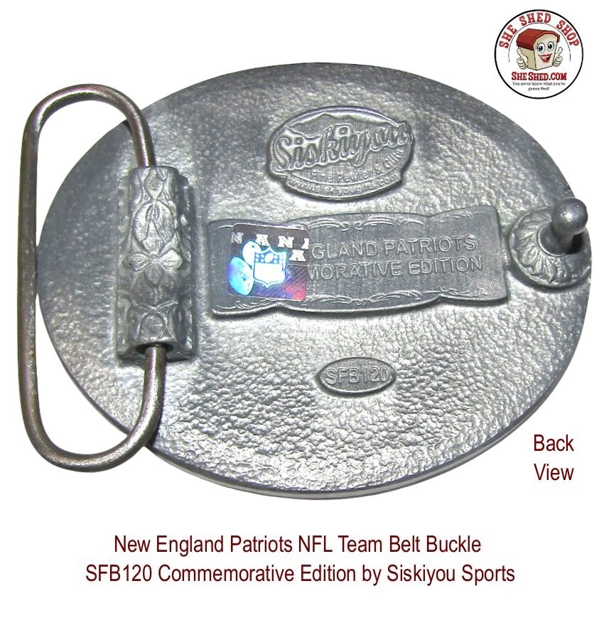New England Patriots Team Belt Buckle NFL Siskiyou SFB120 Commemorative Edition