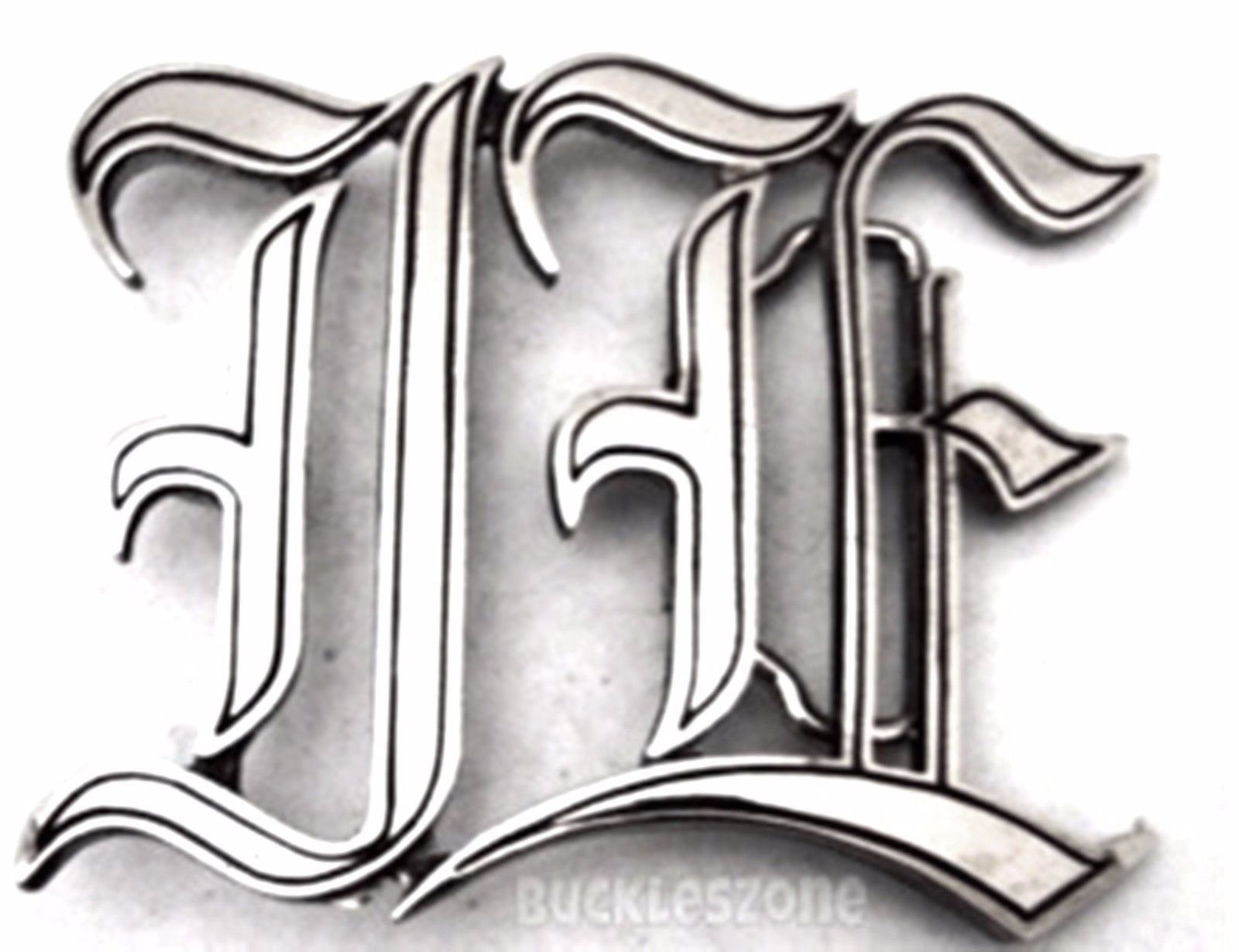 Old English Style Initials Los Angeles New York Las Vegas Men Women Belt Buckles