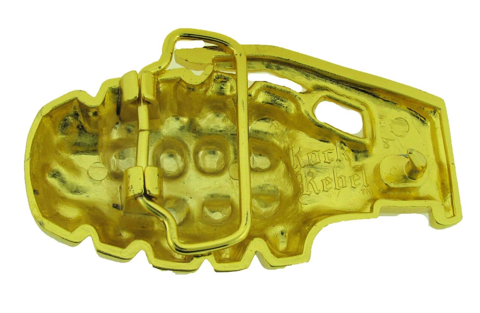Grenade Belt Buckle US Military Memorial Veteran Day Gift Gold Finish Rock Rebel