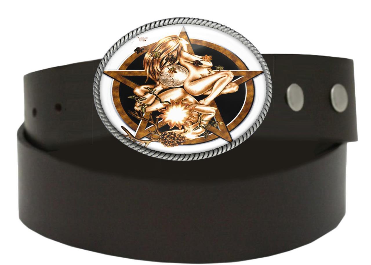 Wiccan Elements Pentacle Belt Buckle