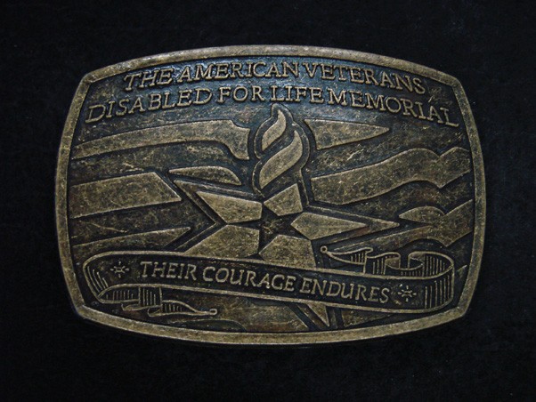 TE05171 2007 *THE AMERICAN VETERANS DISABLED FOR LIFE MEMORIAL* MILITARY BUCKLE