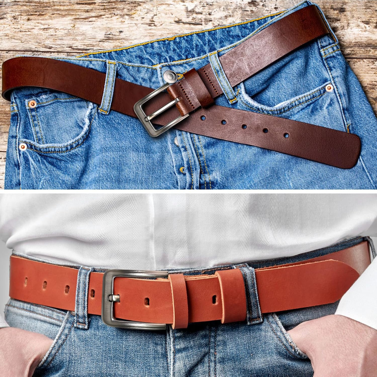 Metal Belt with Buckle Classic Unisex Replacement Belt Buckle for All Kinds of D