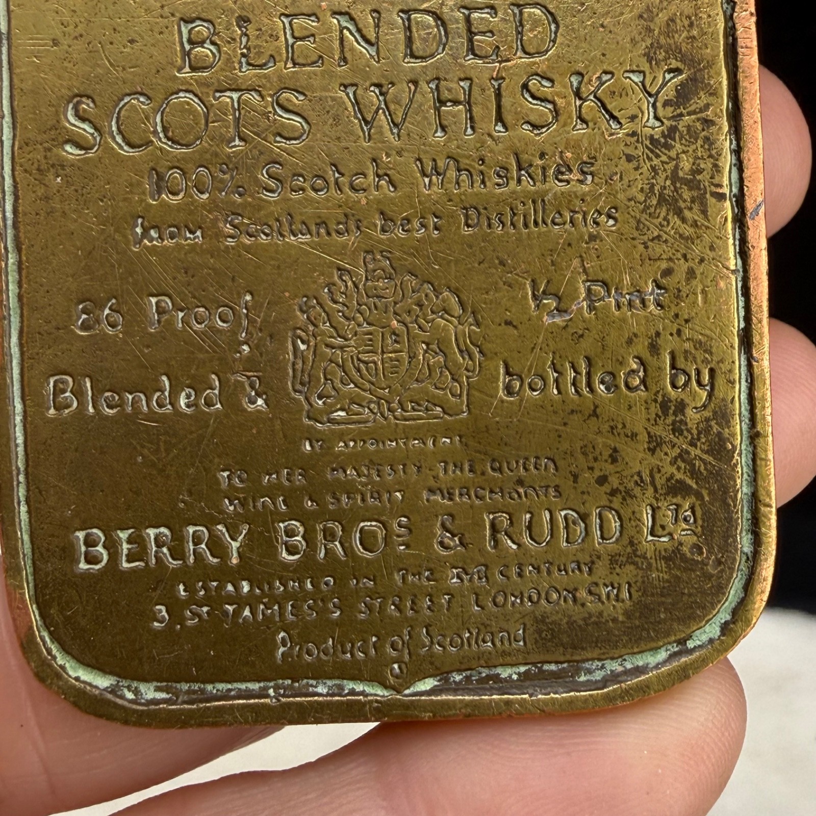 Vintage Whisky Belt Buckle Cutty Sark Blended Scots Whisky