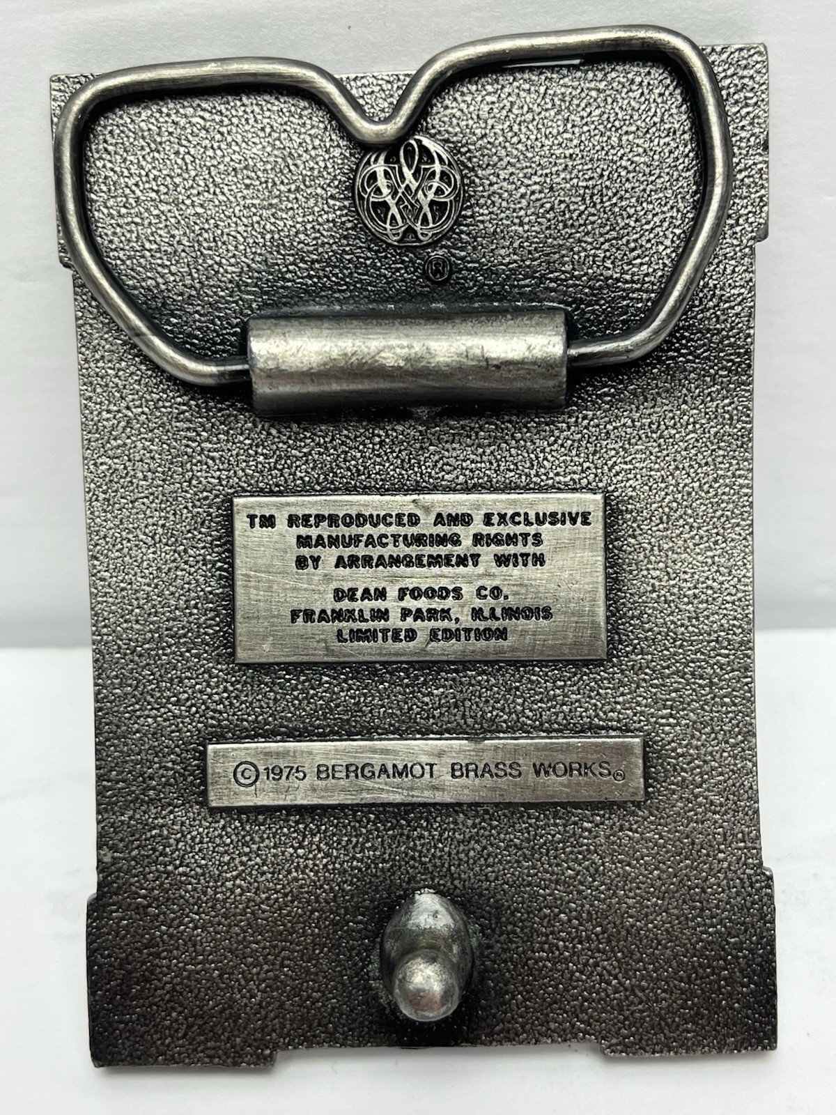 Bergamot Belt Buckle Dean’s Ice Cream USA 1975 Dean Foods Vintage Nice! VHTF