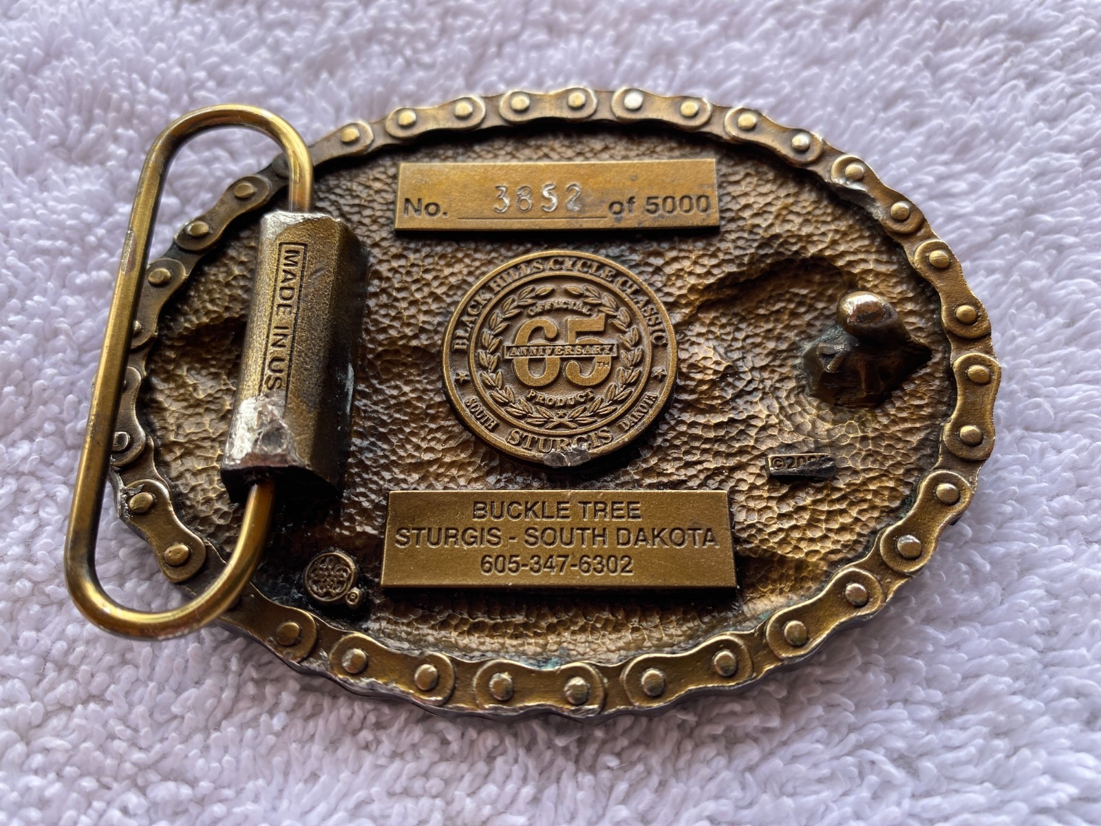 Limited Edition #3852 / 5000 STURGIS Black Hills Cycle Classic 2005 Belt Buckle