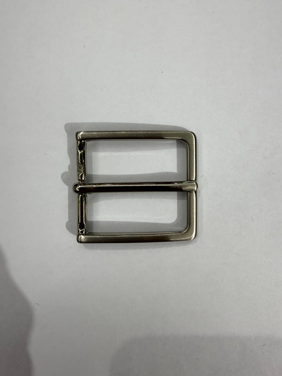 Solid Brass Satin Nickel Belt Buckle Made in Italy Fits 1.38&Prime; Belt Strap
