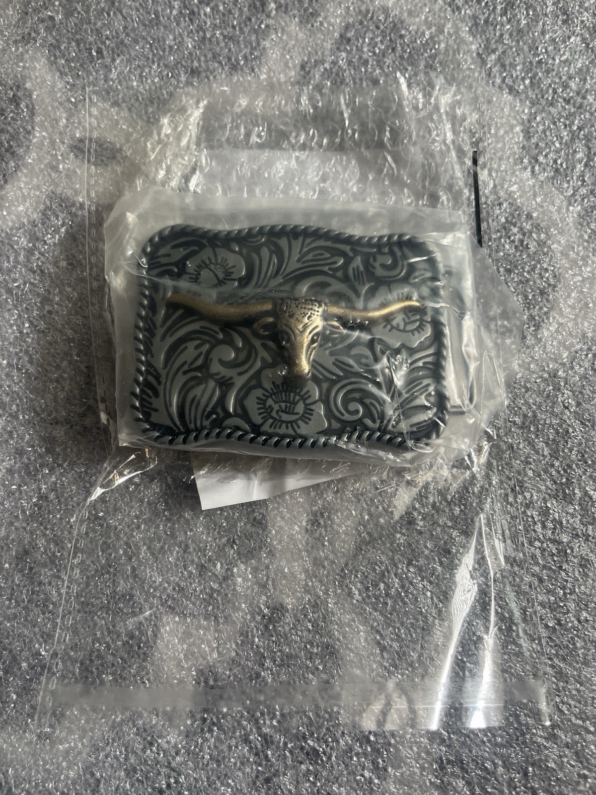 New Western Bull Head Belt Buckle – Black and Gold Western Cowboy Rodeo