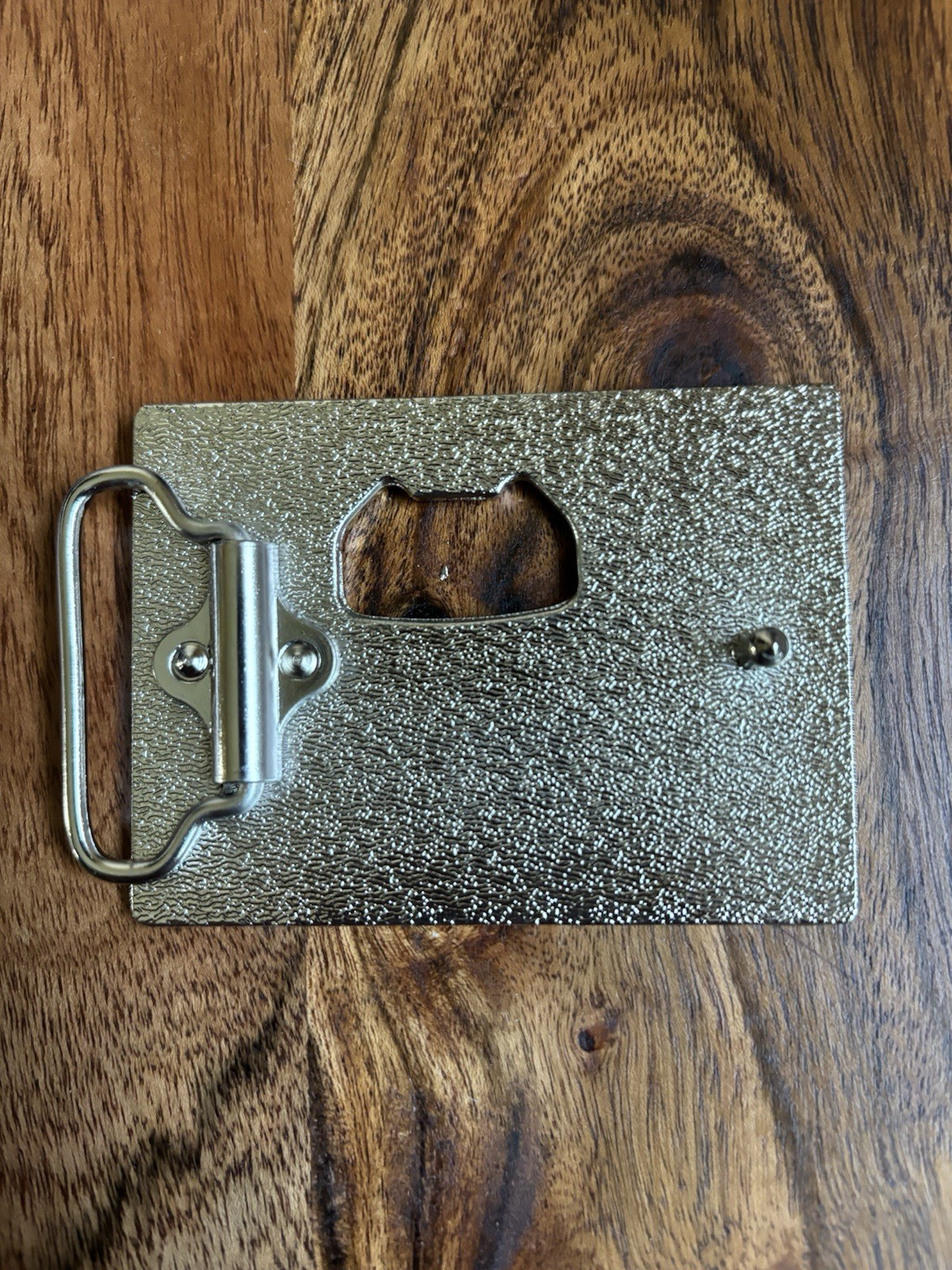 “Got Beer” Black Enameled Belt Buckle With Bottle Opener Vintage