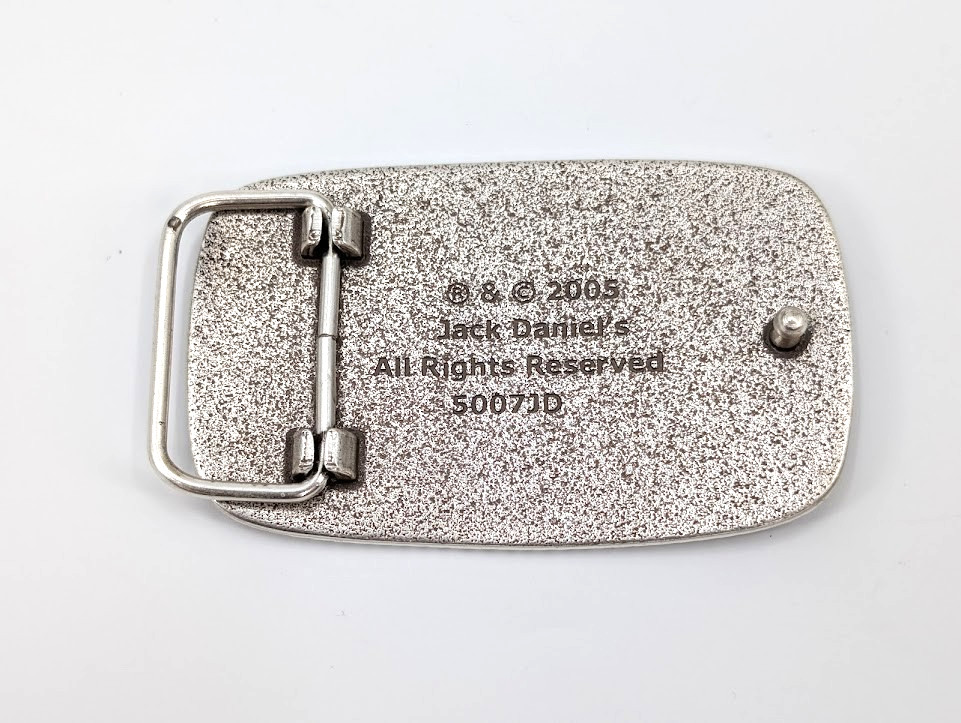 Vintage 2005 Jack Daniels Old No 7 Belt Buckle Silver Tone 5007JD Western Rodeo