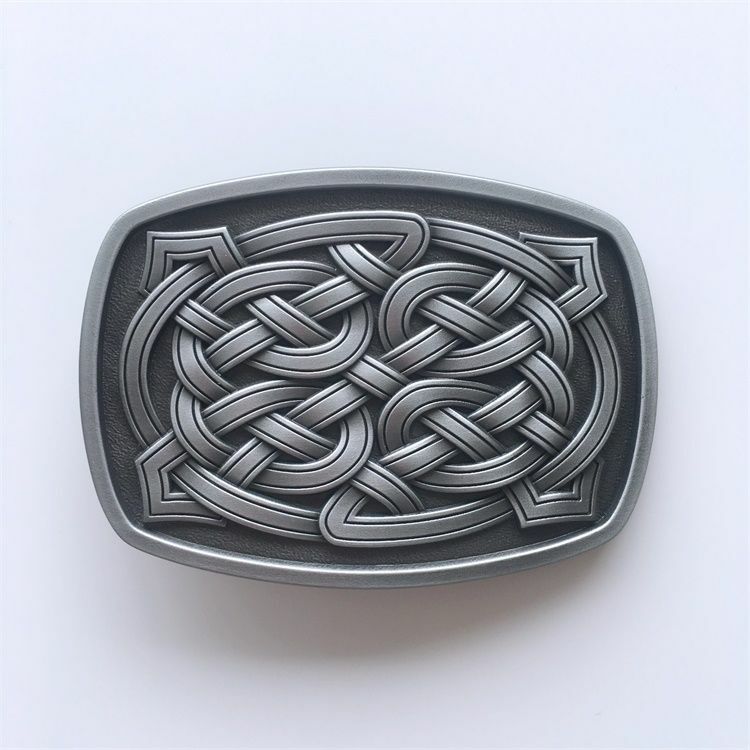 Cross Celtic Keltic Knot Rectangle Metal Belt Buckle
