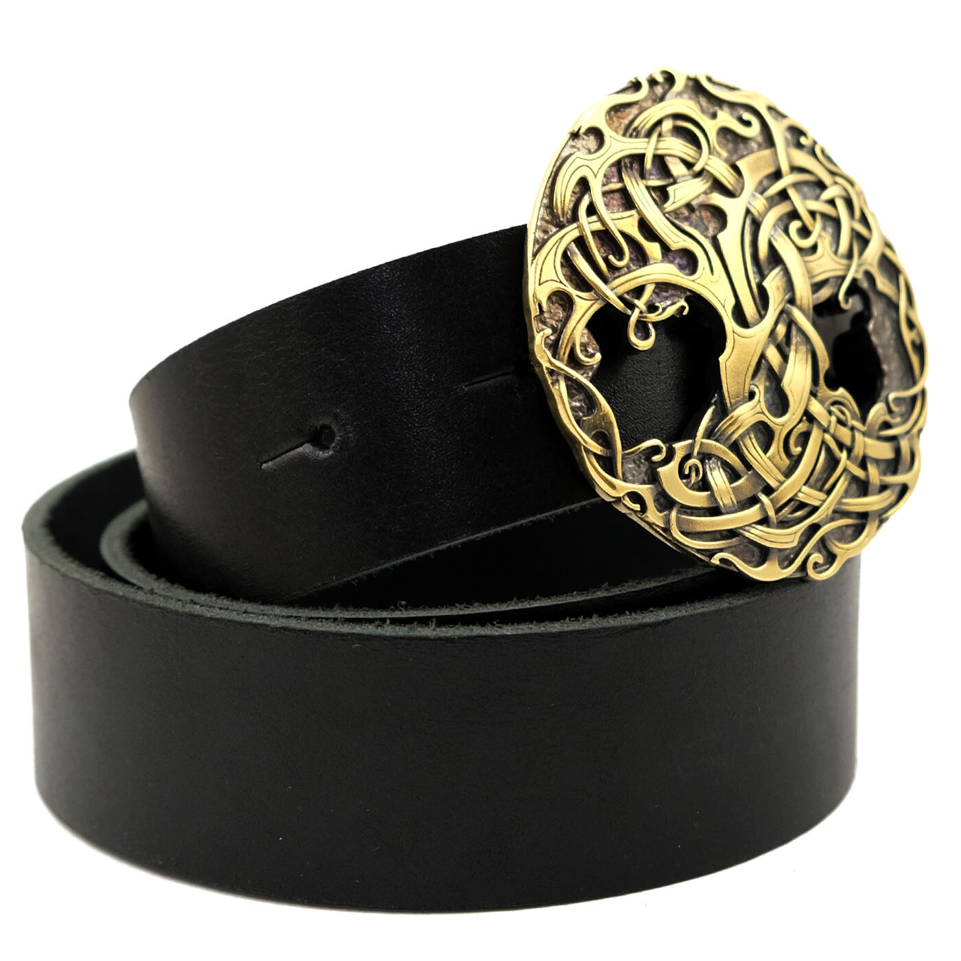 World Tree belt buckle, Old Norse Scandinavian Nordic Celtic Pagan runic Tree