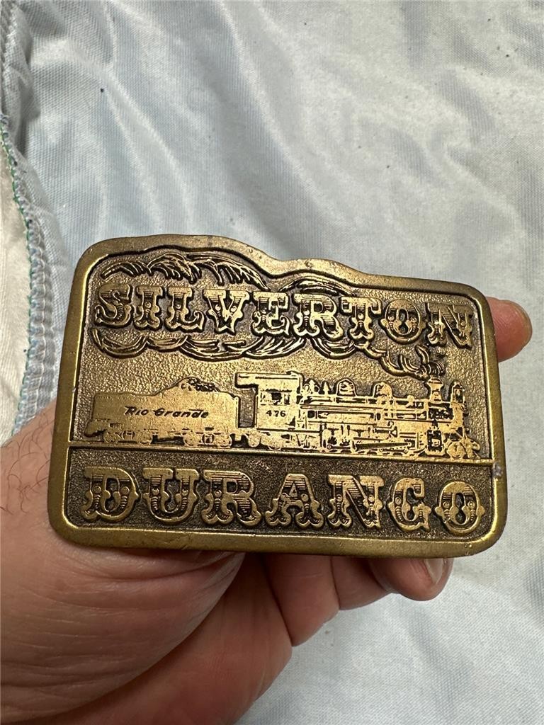 Vintage 1975 Silverton Durango Belt Buckle by Adezy Denver