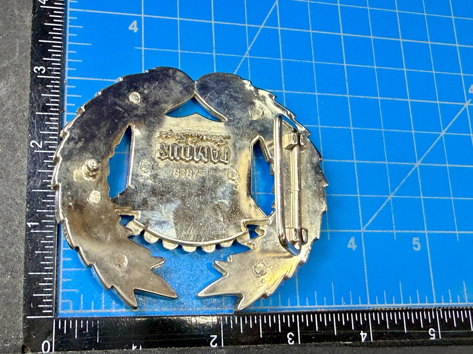 Cadillac Emblem Flag Chrome Color Belt Buckle By Famous Stars And Straps