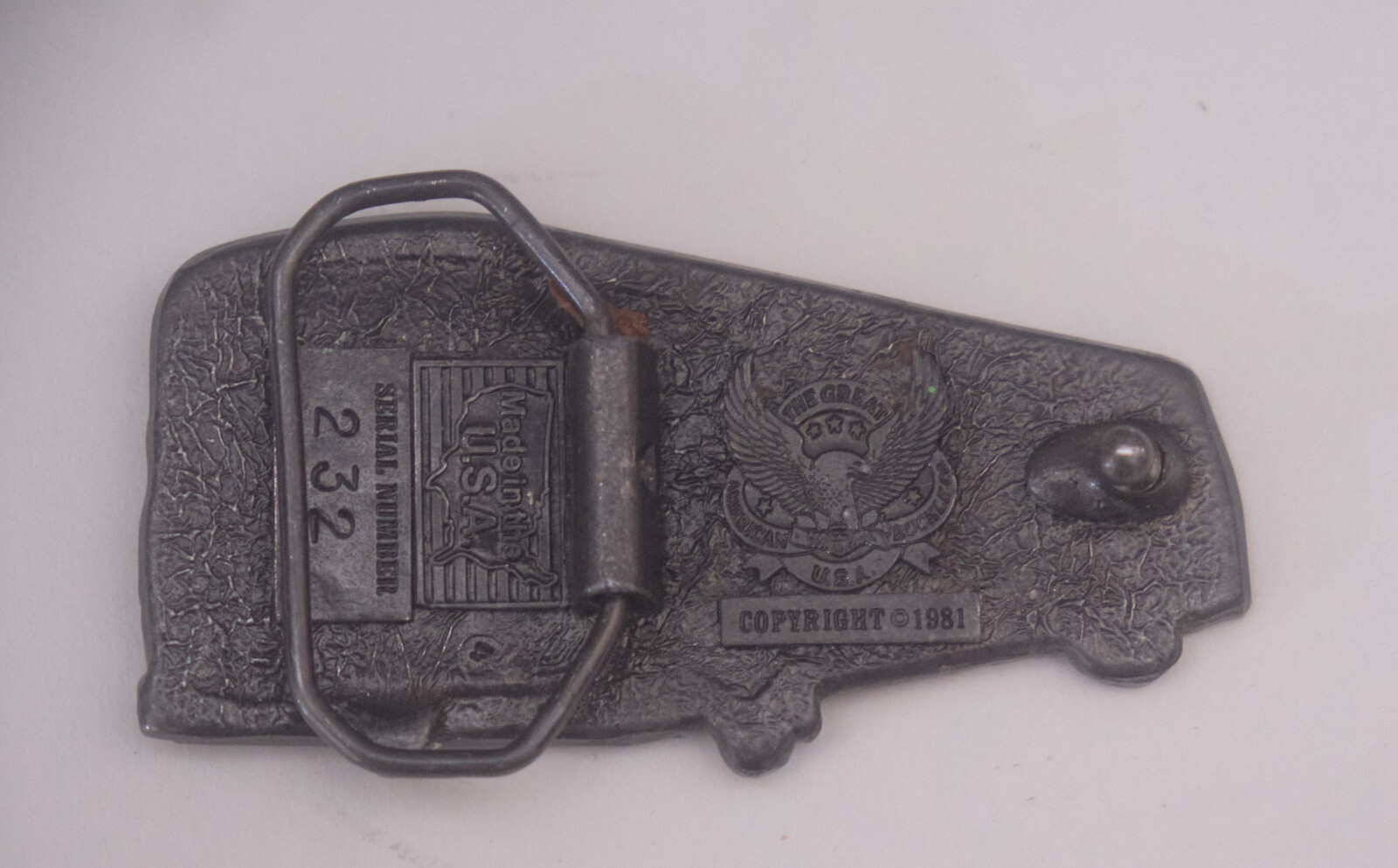 Vintage 80s Chicago Bus Belt Buckle (1981) Great American Buckle Co