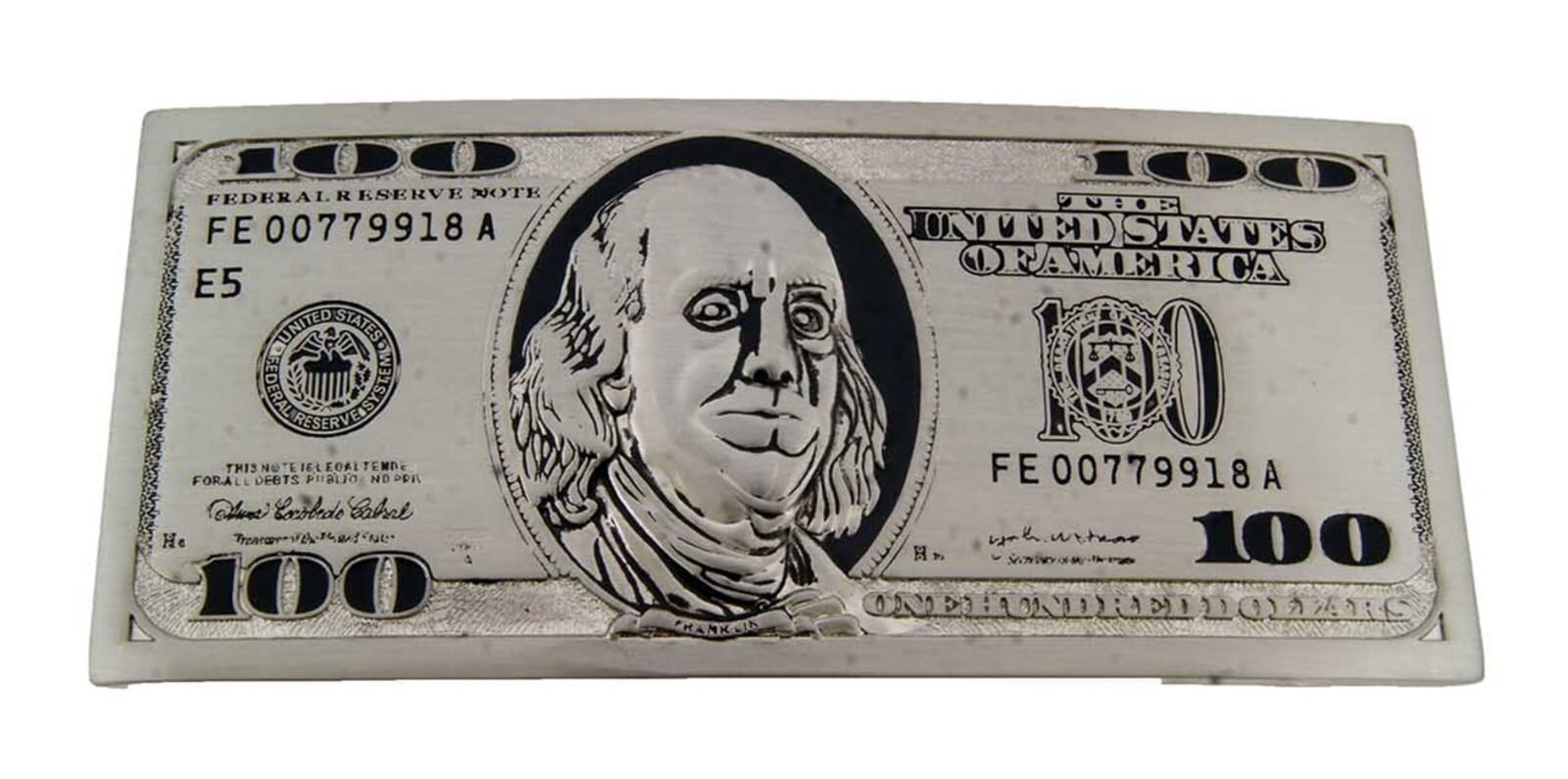 Money Dollar Sign Duckets Metal Belt Buckle American Currency Vintage Western