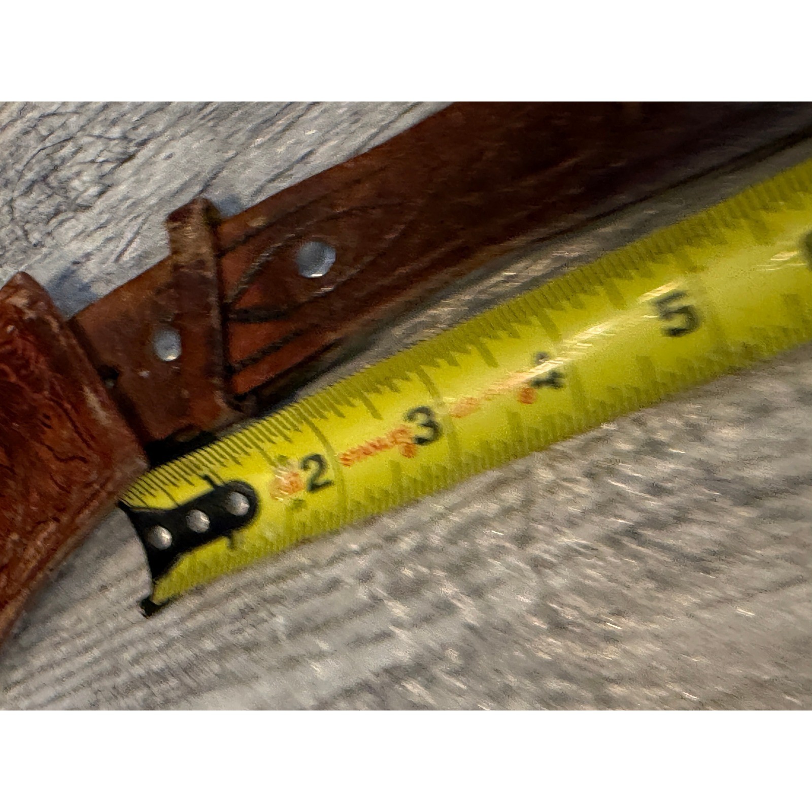 Tooled Leather Belt 32 Brown Stash Locket Buckle Western Hidden Pocket