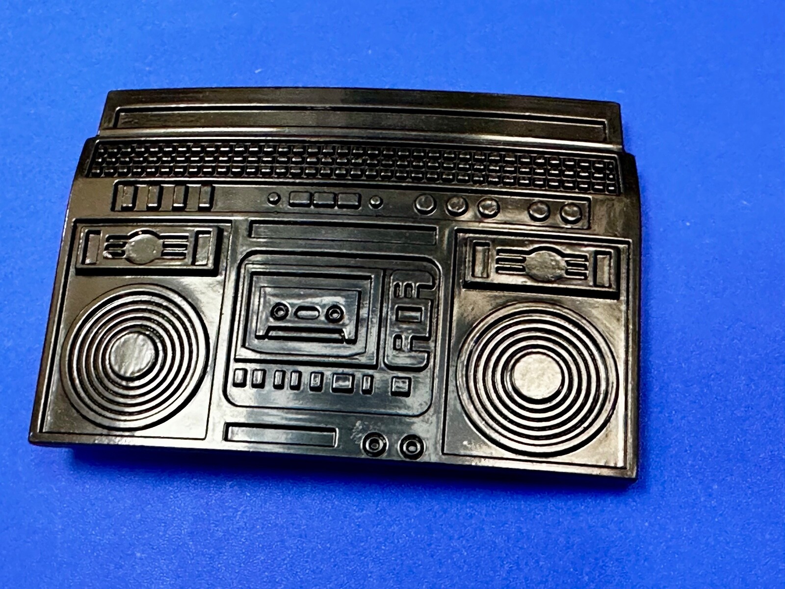 Rebel Revolutions Retro Black Color Ghetto Blaster / Boom Box Belt Buckle