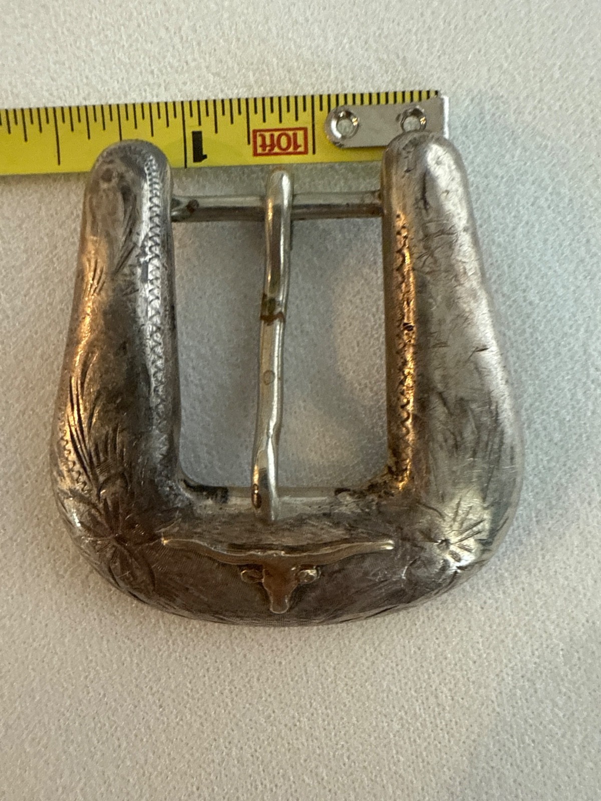 Sunset Trails VTG Sterling Silver & 10K Gold Longhorn Belt Buckle 20.8g #A2A02