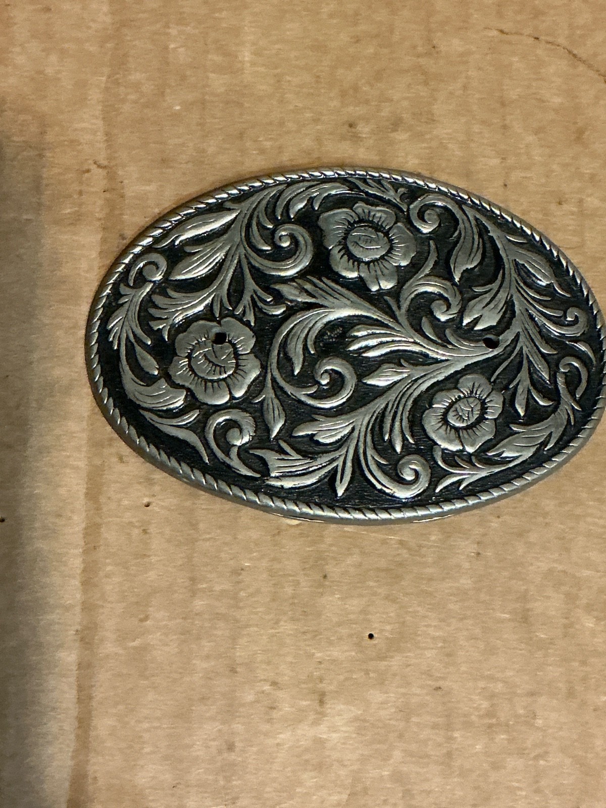 Used Metal Alloy Premier Design’s Floral Pattern Belt Buckle