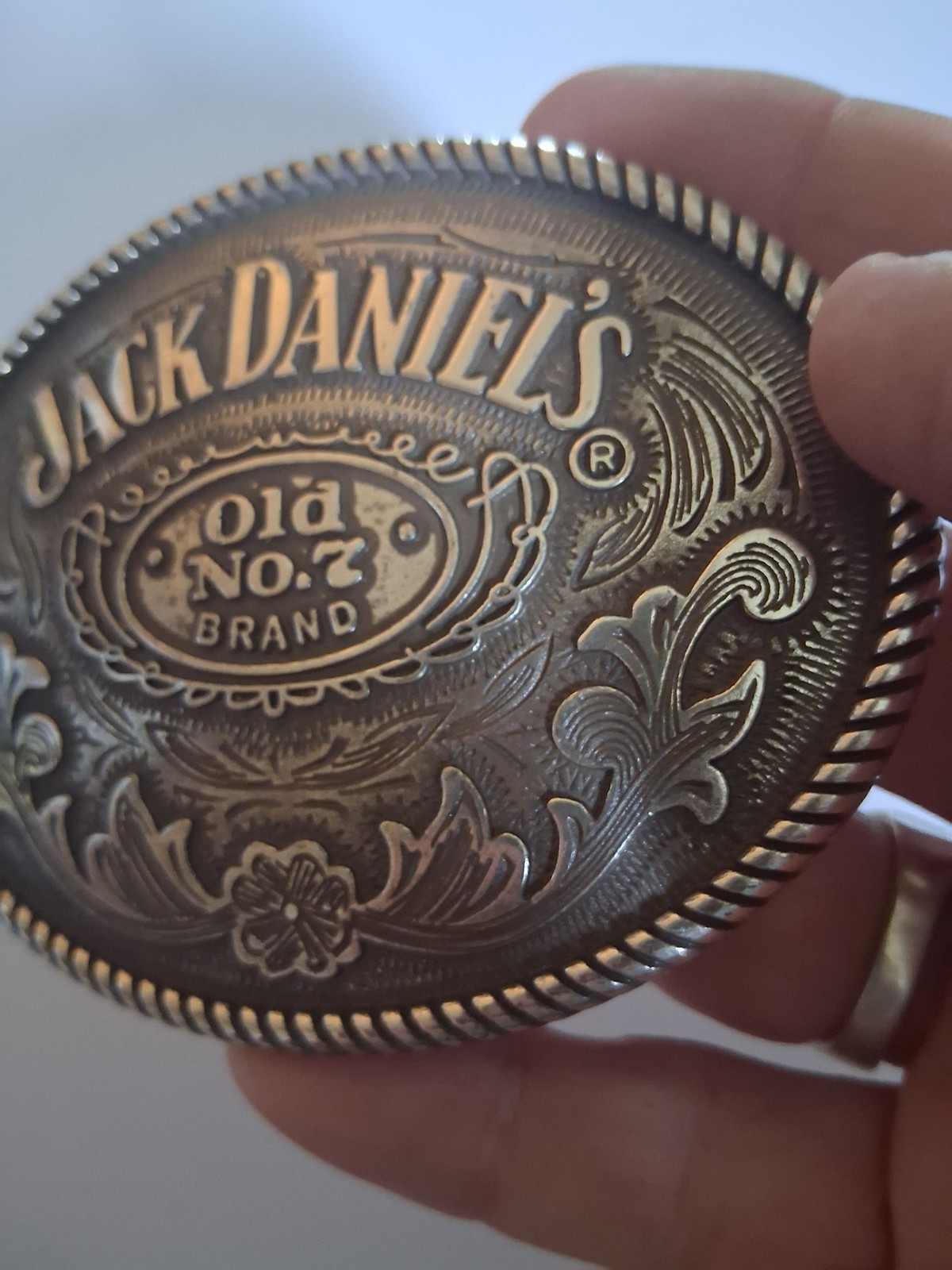 2005 Jack Daniel&rsquo;s Old No.7 Brand Metal Belt Buckle 5008JD 3&Prime;x3.75&Prime;
