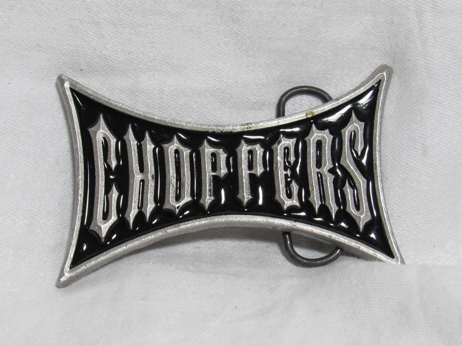 CHOPPERS Belt Buckle w/ COBRA and DICE Clasp Silver / Black Metal 2002 Mobtown