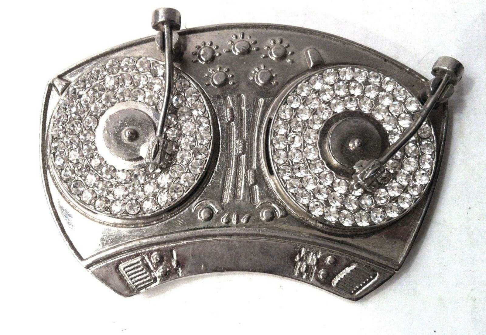 DISCO MENS ROCK REBEL Retro Turntable Belt Buckles Blaster Radio Dj Ghetto Music