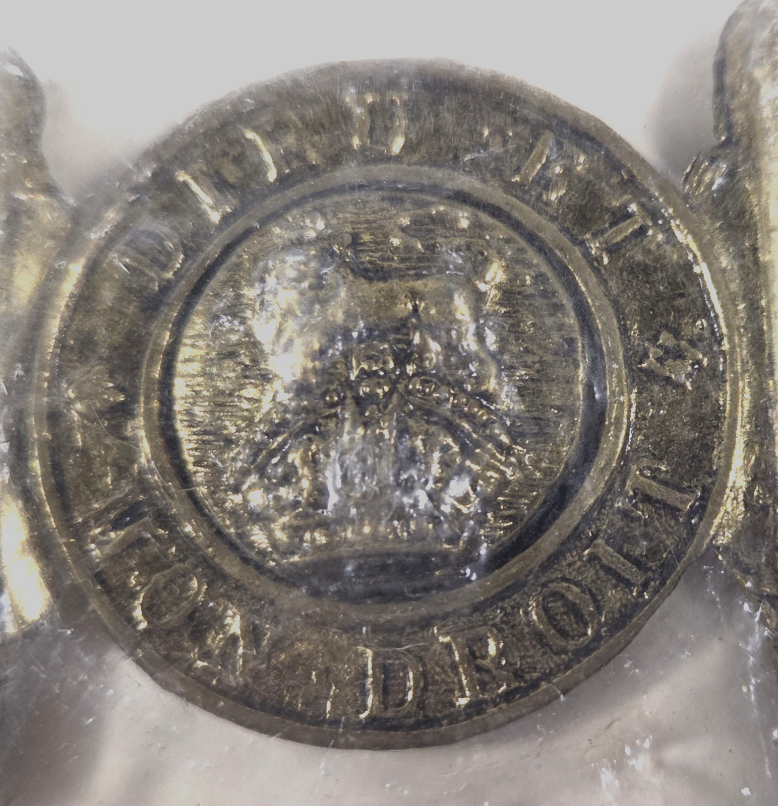 Vintage Reproduction « Dieu Et Mon Droit » God And My Right Belt Buckle Orig Pkg