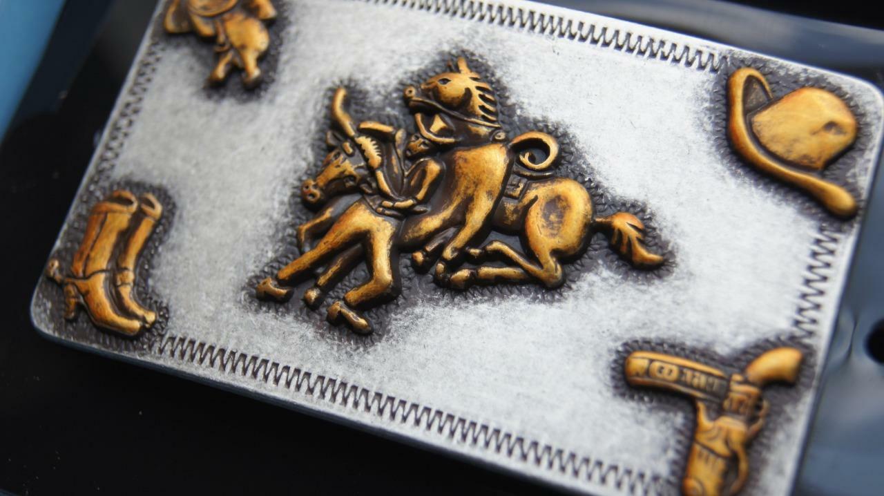 Nocona Western Steer Wrestling Belt Buckle 37598