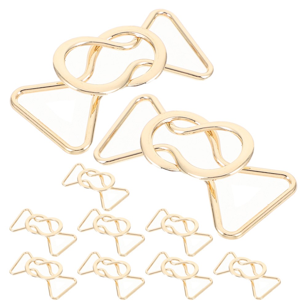 10 Pairs Golden Alloy Buckles for Coats Reusable Dress Waistband Accessories