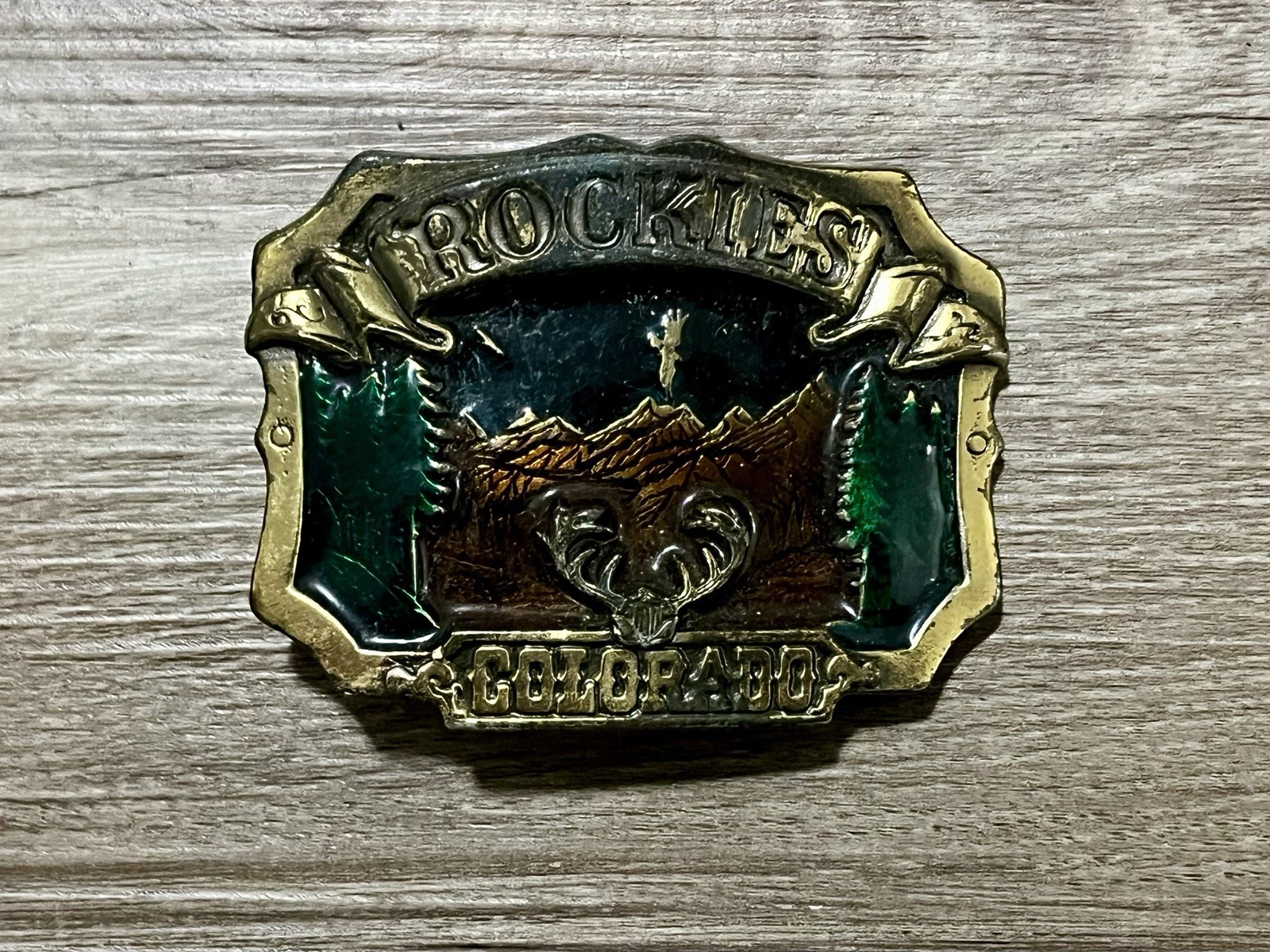 Vintage The Great American Buckle Co 1980 # 144 The Rockies Colorado