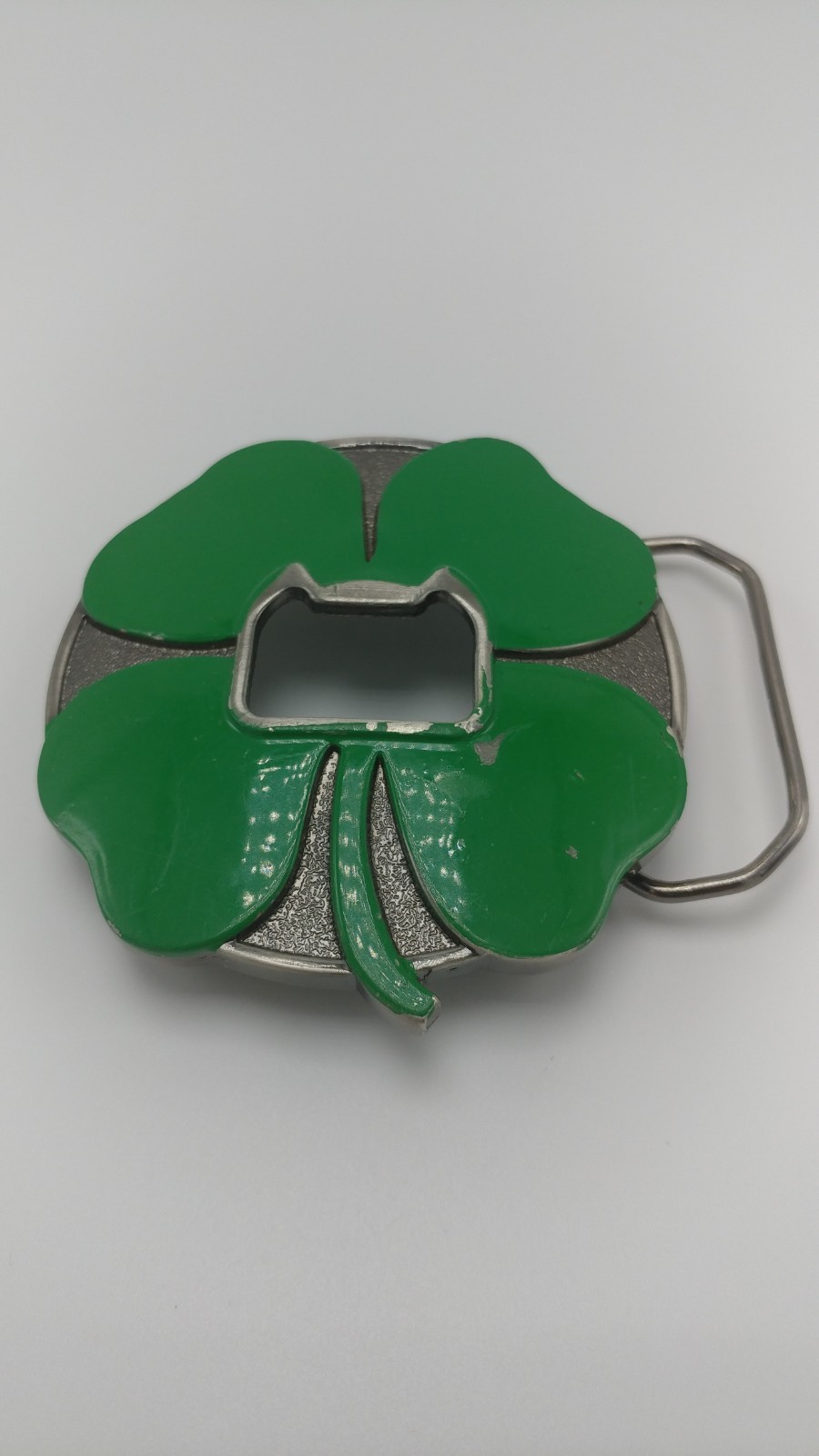 4 Leaf Clover Lucky Belt Buckle Bottle Opener
