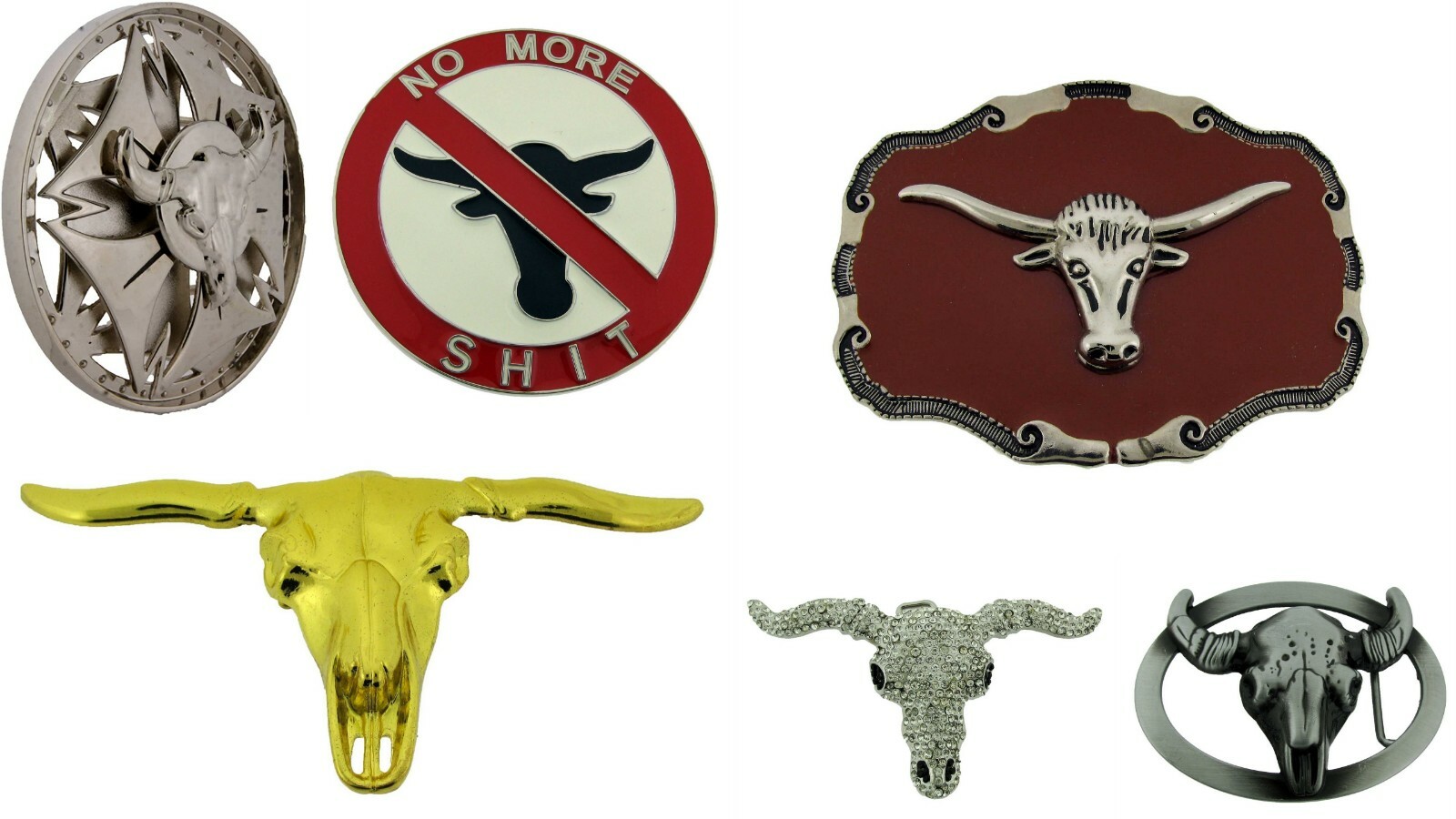 belt buckle lot 6 pieces Collection Men New High Quality Vintage Bull rodeo OX