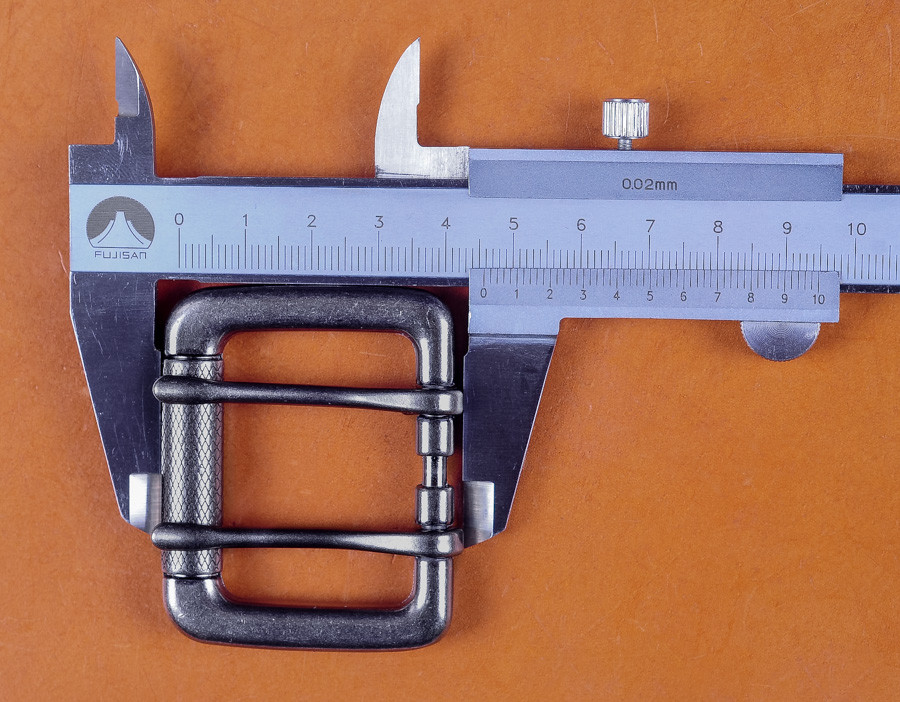 Double Pin Roller Prong Pin Belt Buckle Fits 40MM Tongue Leather Belts Straps