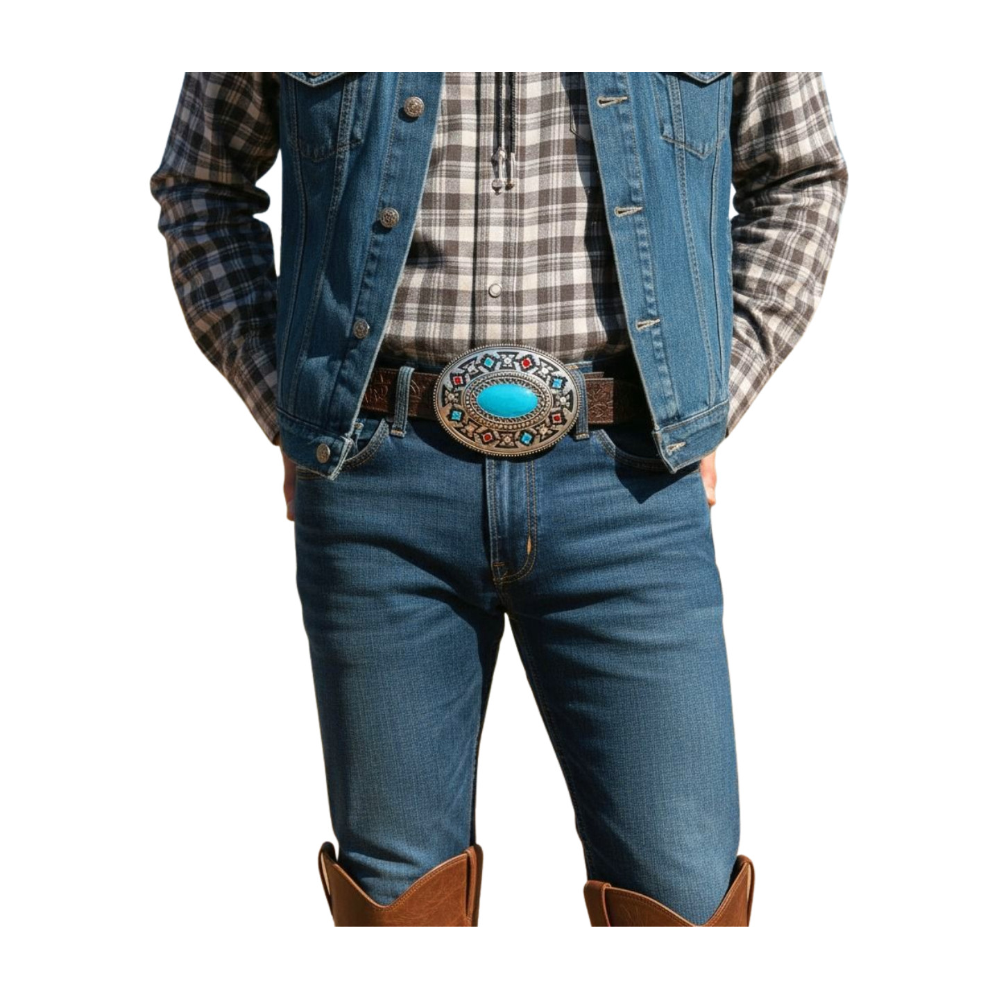 Men Women Silver Metal Southwester Fashion Belt Buckle Ethnic Oval Turquoise TX