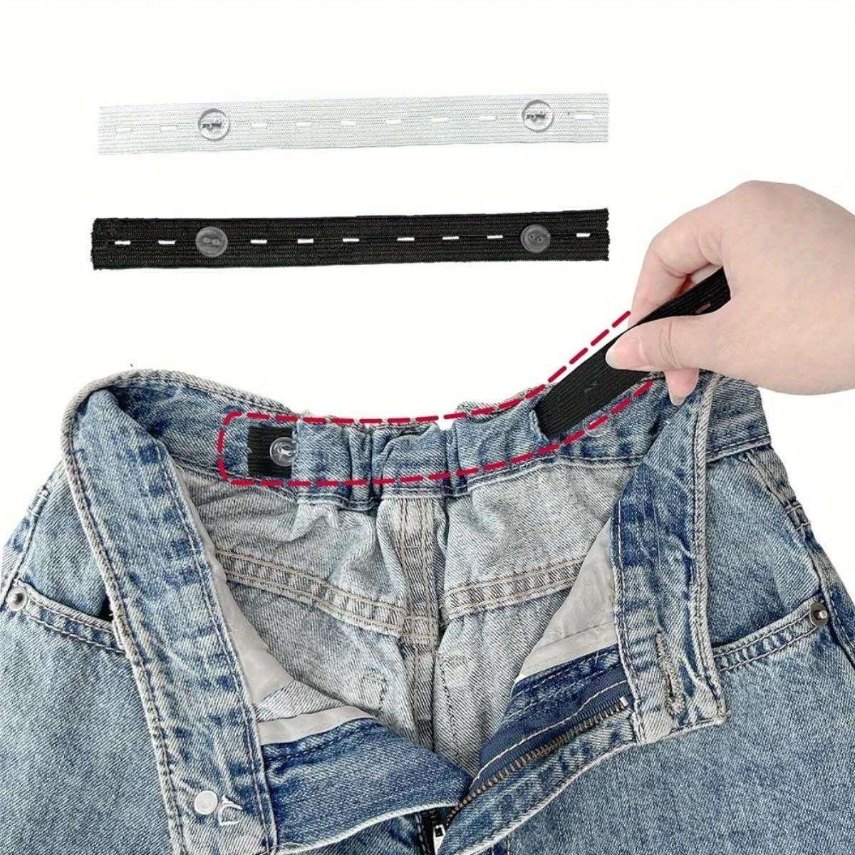 2 pieces Invisible belt tightener set Sewing tools Seamless trouser buckle adjus