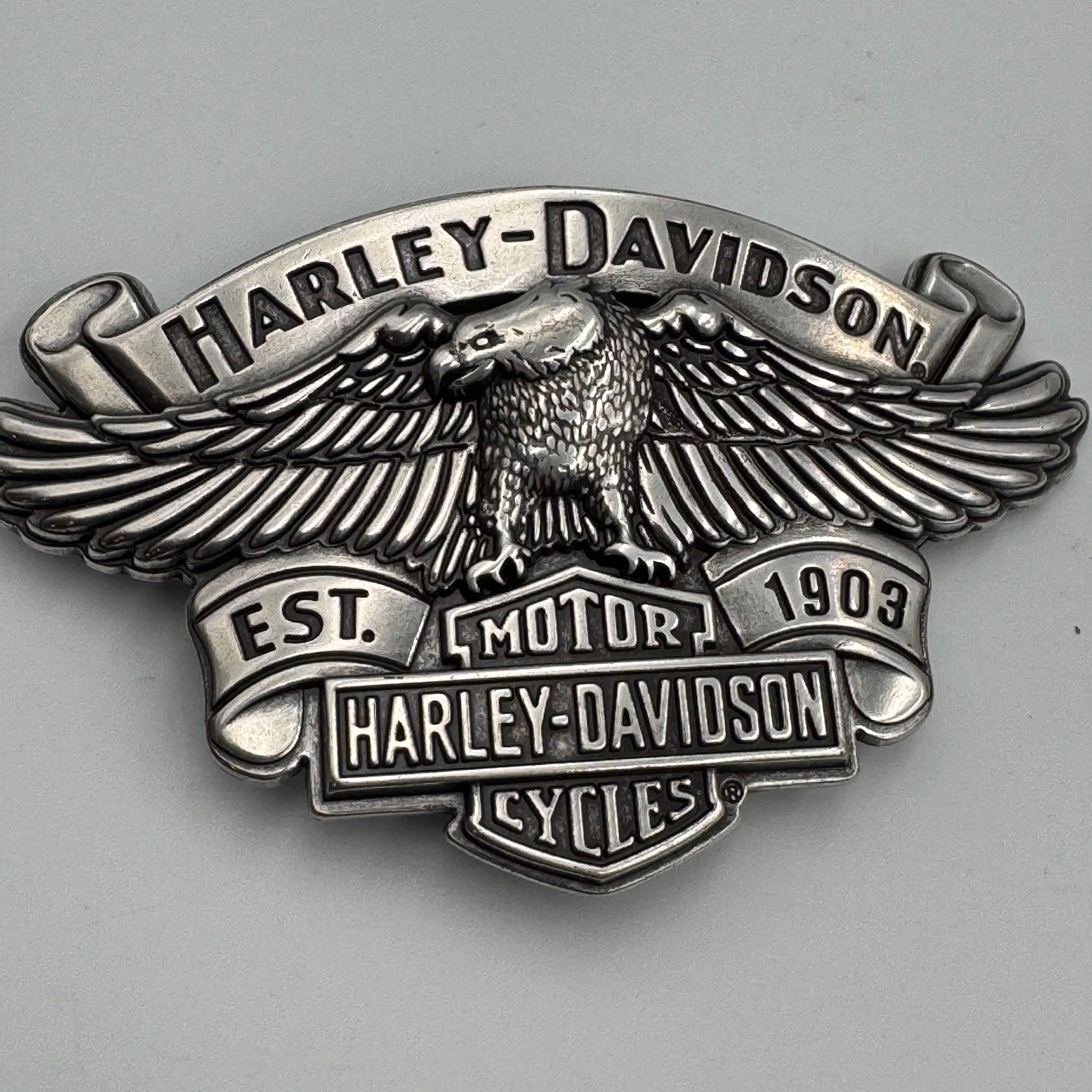 Harley-Davidson 2008 Eagle Bar & Shield Belt Buckle Silver 99401-09VM Biker Mens