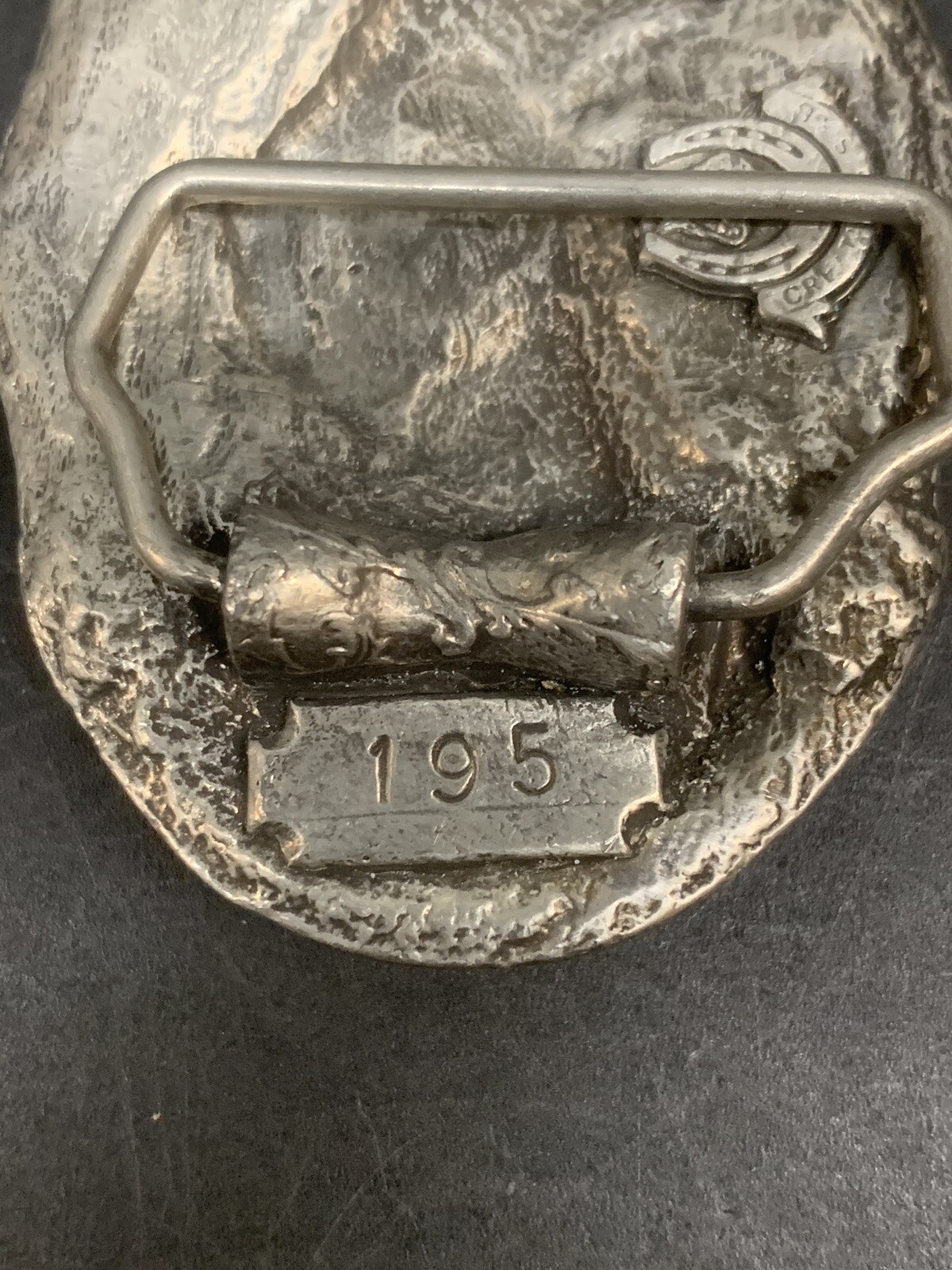 Western Horse Blue Ted Silver Metal Belt Buckle