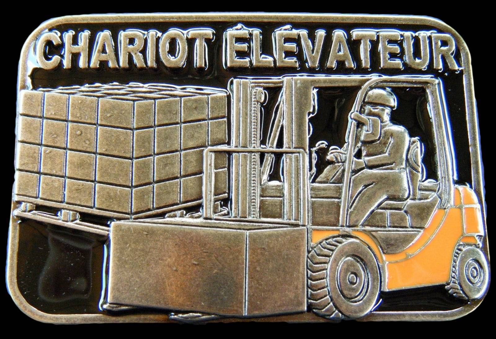Chariot Elevateur Operator Occupation Profession Detailed Belt Buckle