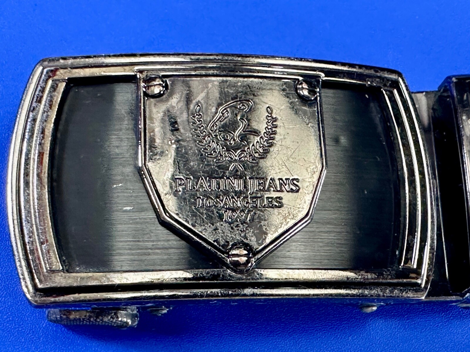 Platini Jeans Los Angeles 1997 Vintage Replacement Dress Style Belt Buckle