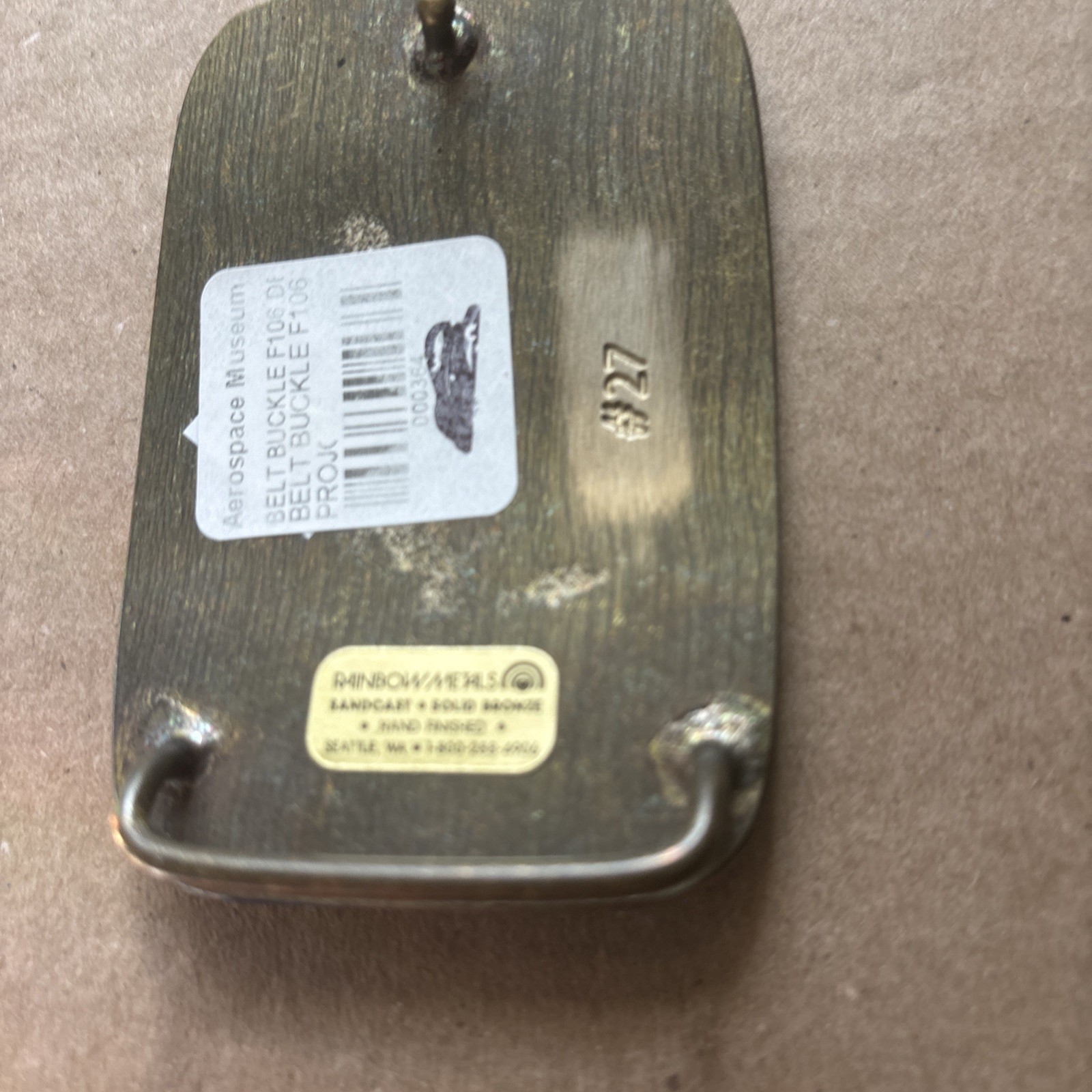 NOS Rainbow Metals F-106 Delta Dart The Ultimate Interceptor belt buckle #27/100