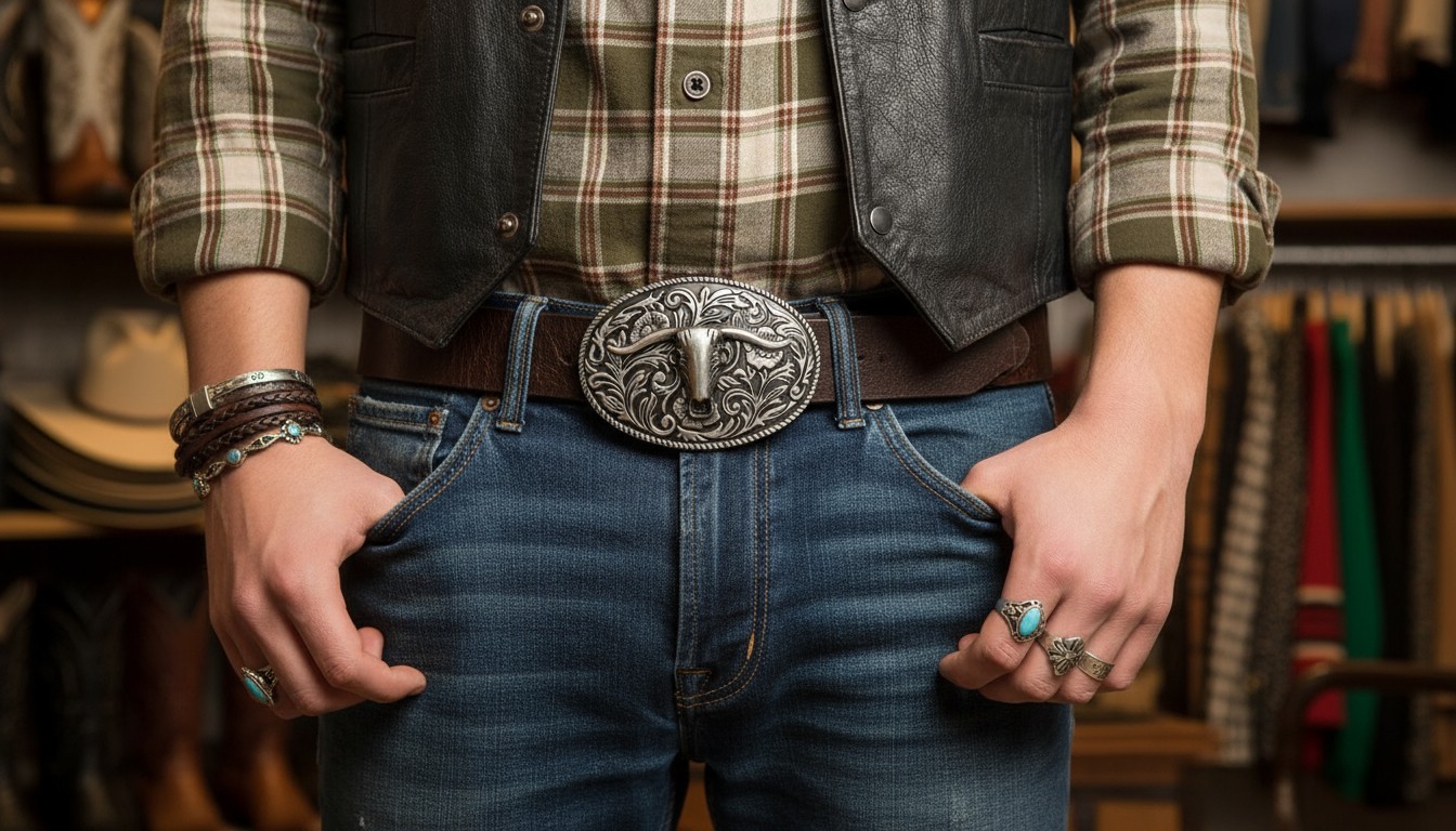 Big Men Silver Metal Buffalo Bull Belt Buckle Western Fashion Oval Longhorns Cow