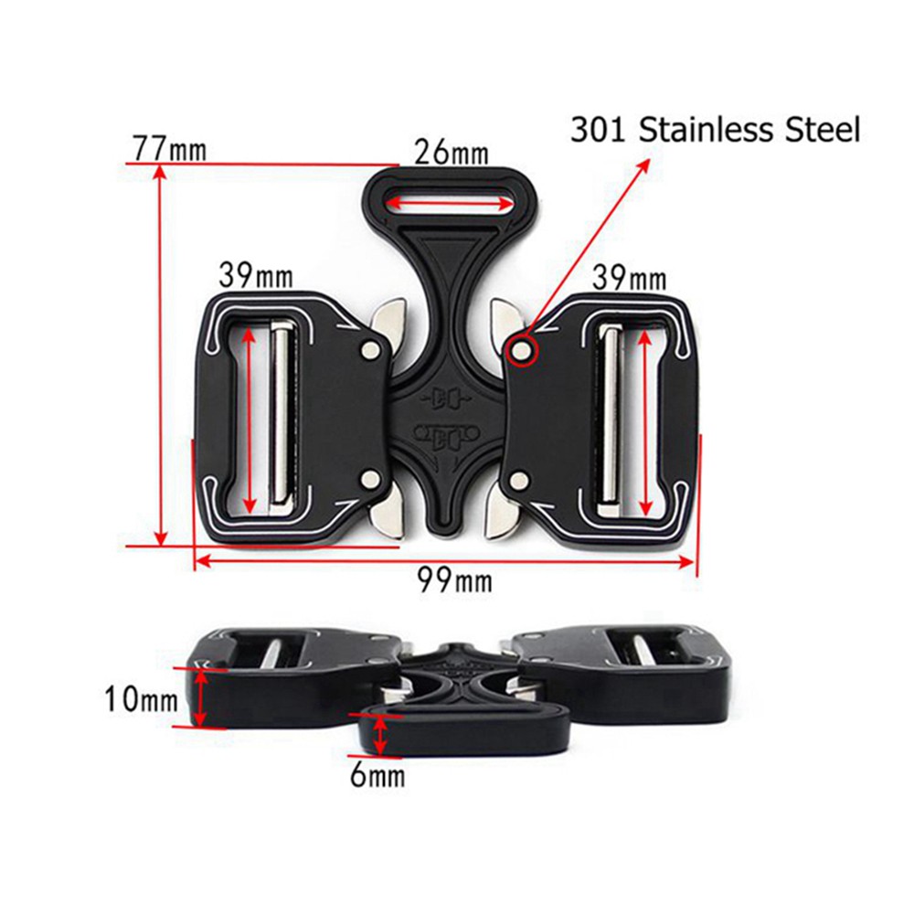 50 52 43 25 32 38mm Tactical Quick Release Men Belt Buckle Military Metal Buckle