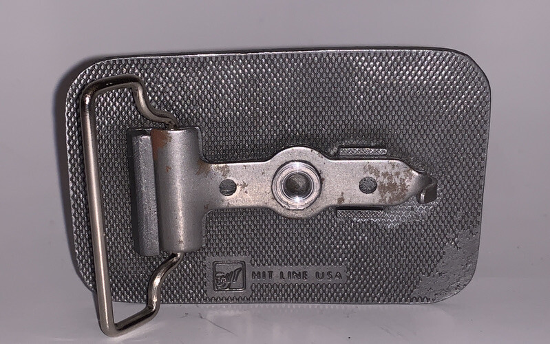 PEWTER Belt Buckle JEM GLASS CO. Moore, Oklahoma by HIT LINE