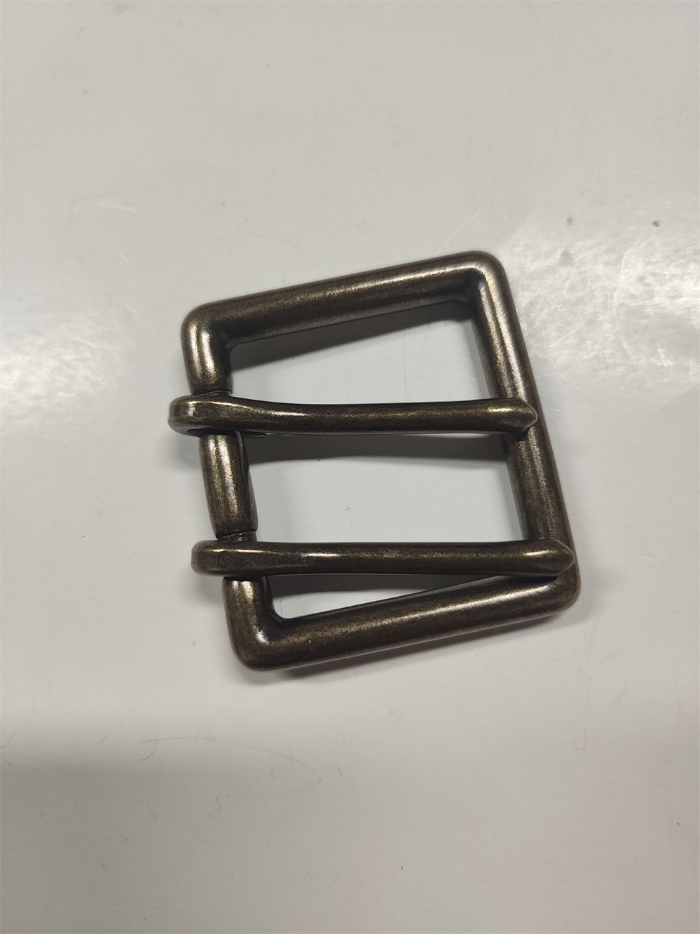Men Retro Brass Double Tongue Pin Prong DIY Metal Belt Buckle Fits 40MM Straps