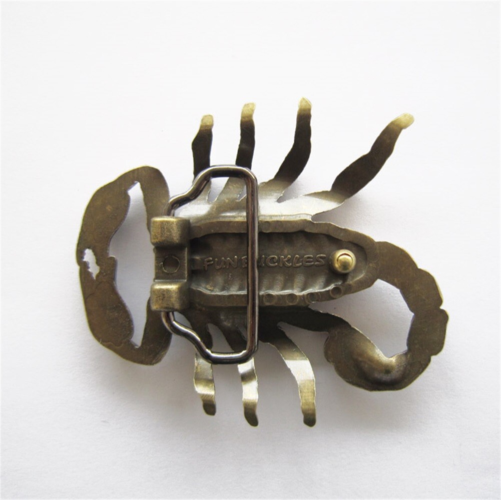 Vintage Bronze Plated Cut Out Scorpion Belt Buckle Gurtelschnalle