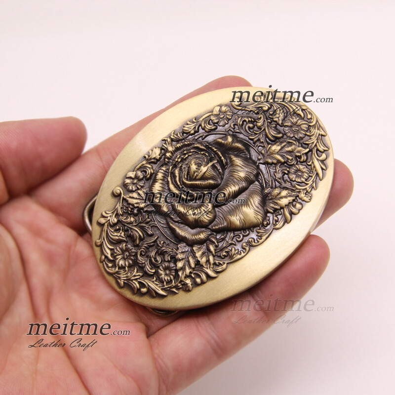 1 1/2 Belt Buckle Brass for men Vintage Works Buckles Pin Hippie Western DIY Lot